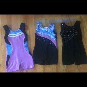 3 gymnastics biketards size4-5 Danskin